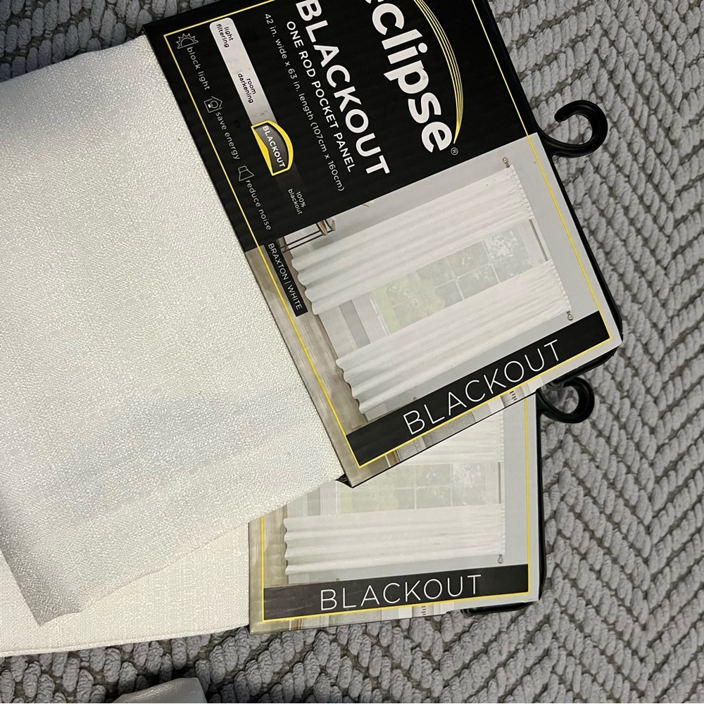 Eclipse White Curtains BLACKOUT